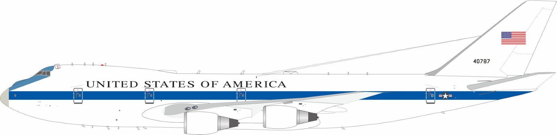 Pre - Order InFlight200 IF742E4A0787 1:200 USA - Air Force Boeing E - 4A (747 - 200B) 74 - 0787