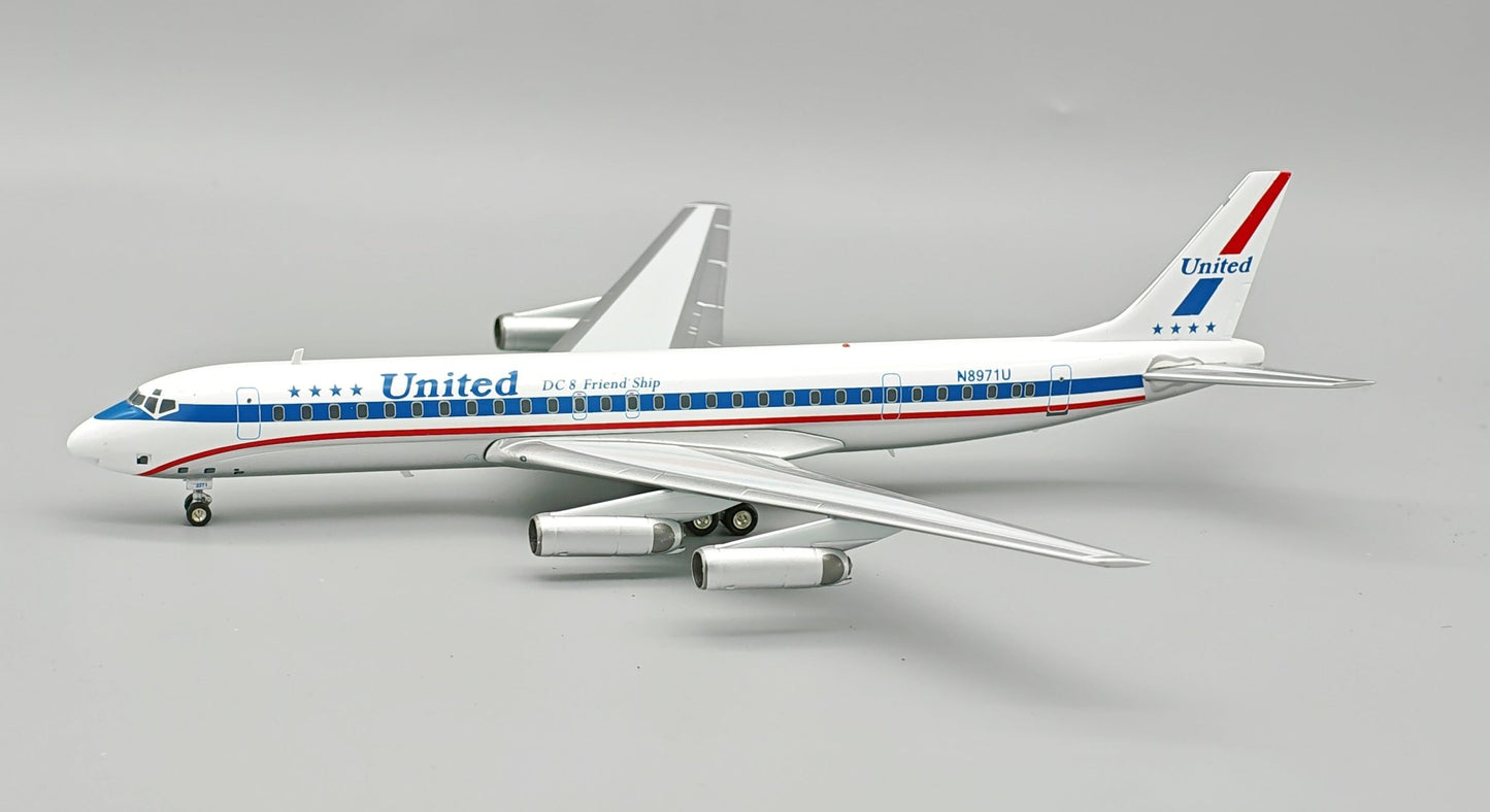 Pre - Order InFlight200 IF862UA0925 1:200 United Airlines McDonnell Douglas DC - 8 - 62H N8971U