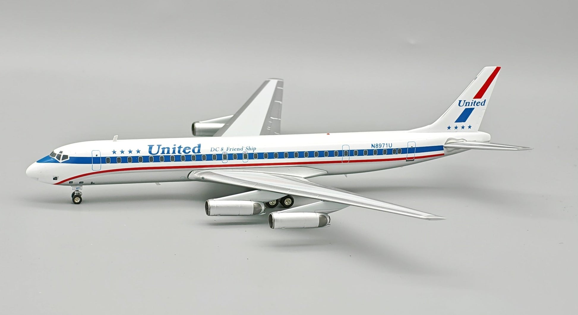 Pre - Order InFlight200 IF862UA0925 1:200 United Airlines McDonnell Douglas DC - 8 - 62H N8971U