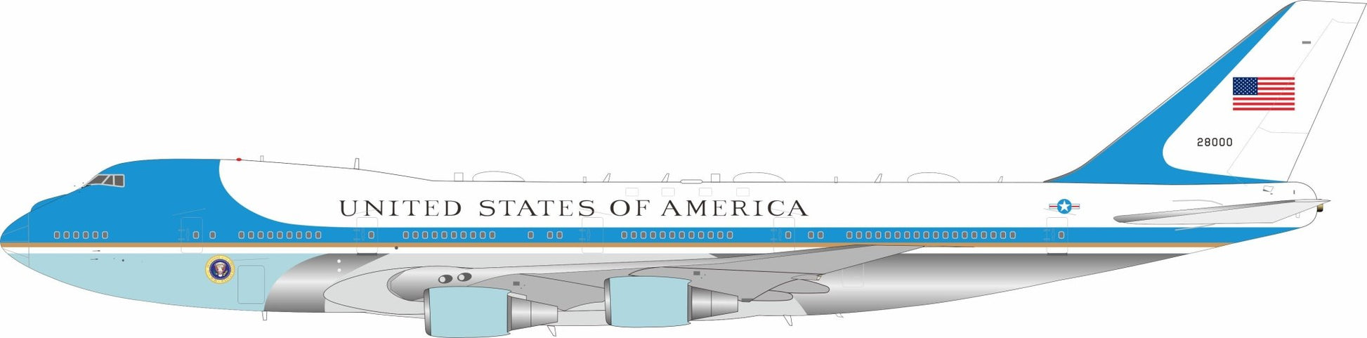 Pre-Order InFlight200 IFVC25A1126P 1:200 28000 USAF VC-25A Includes a Collectors’ Coin