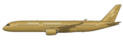 Pre - Order JC Wings EW235K004A 1:200 Starlux Airlines Airbus A350 - 1000XWB "Airsorayama Gold" Reg: B - 58554 "Flaps Down"