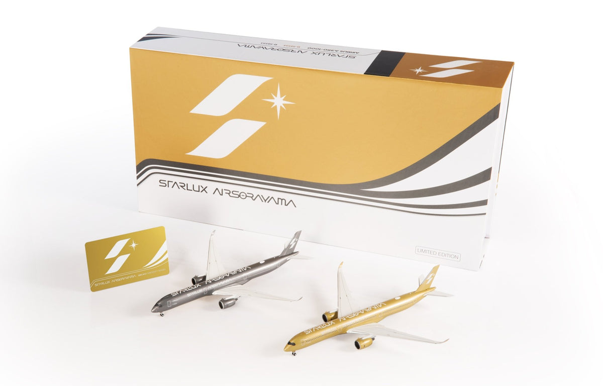 Pre-Order JC Wings EW435K006S 1:400 Starlux Airlines "AIRSORAYAMA" Airbus A350-1000XWB Twin Set Reg: B-58553, B-58554