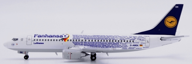 Pre - Order JC Wings EW4733001 1:400 Lufthansa Boeing 737 - 300 "Fanhansa" D - ABEK