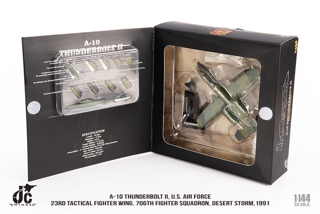 Pre - Order JC Wings JCW - 144 - A10 - 001 1:144 A - 10 Thunderbolt II ﻿U.S. Air Force, 23rd Tactical Fighter Wing, 706th Fighter Squadron, Desert Storm,1991