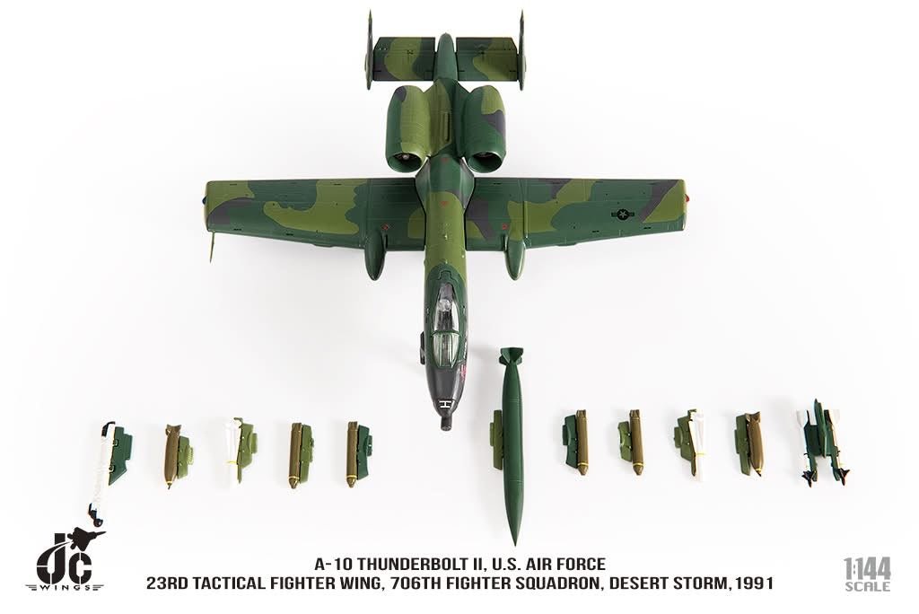 Pre - Order JC Wings JCW - 144 - A10 - 001 1:144 A - 10 Thunderbolt II ﻿U.S. Air Force, 23rd Tactical Fighter Wing, 706th Fighter Squadron, Desert Storm,1991