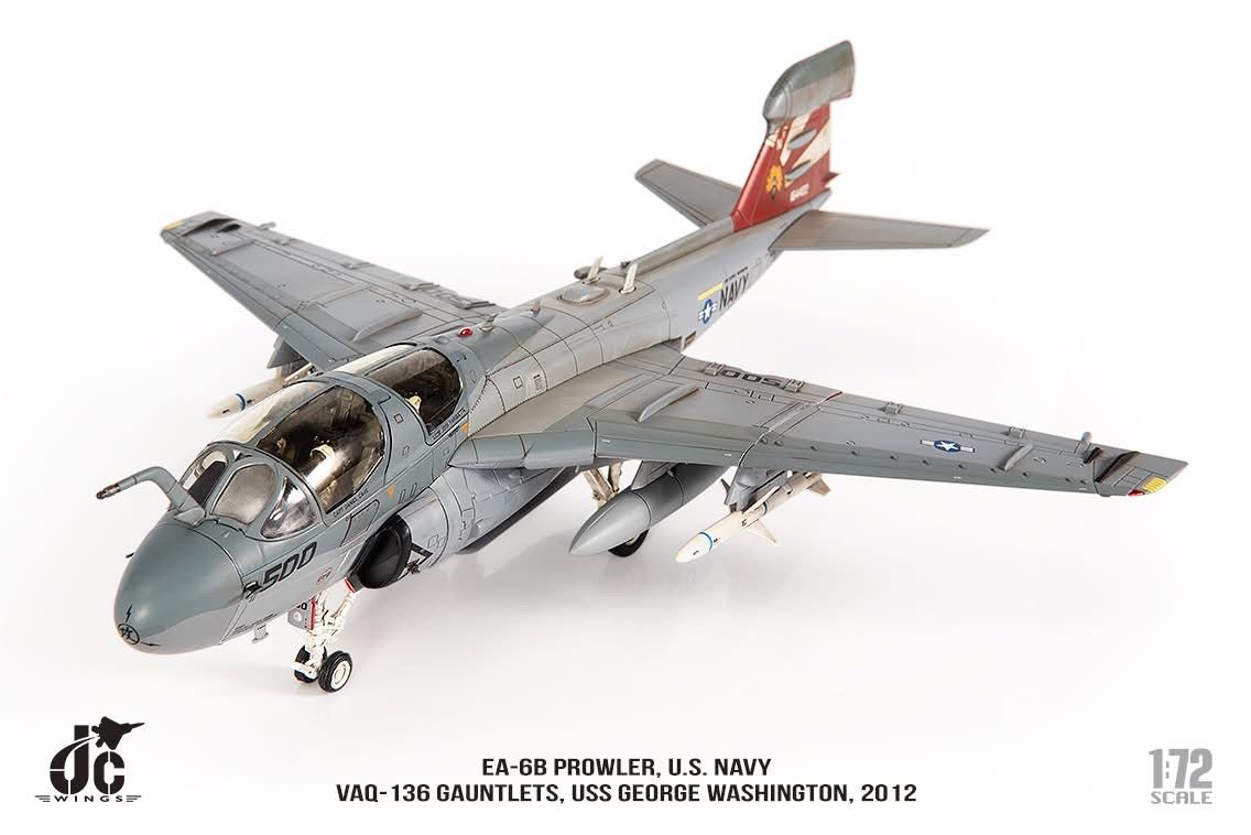 Pre - Order JC Wings JCW - 72 - EA6B - 007 1:72 EA - 6B Prowler ﻿U.S. NAVY VAQ - 136 Gauntlets,USS George Washington,2012