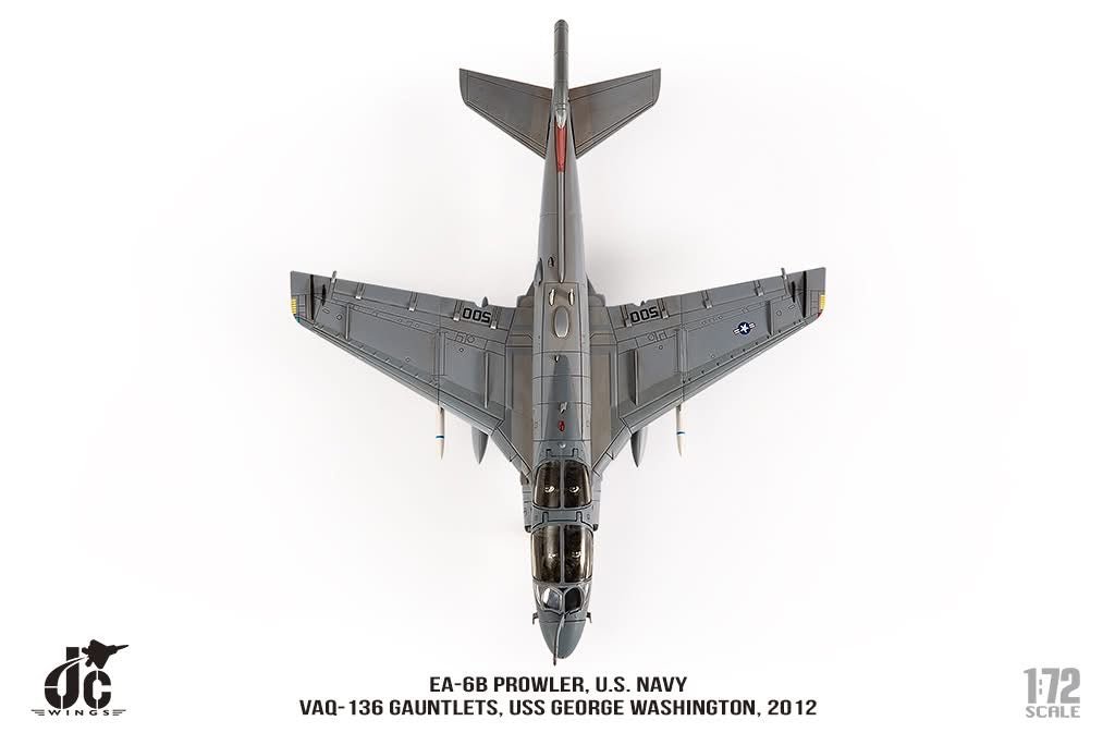 Pre - Order JC Wings JCW - 72 - EA6B - 007 1:72 EA - 6B Prowler ﻿U.S. NAVY VAQ - 136 Gauntlets,USS George Washington,2012