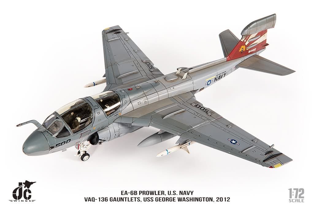 Pre - Order JC Wings JCW - 72 - EA6B - 007 1:72 EA - 6B Prowler ﻿U.S. NAVY VAQ - 136 Gauntlets,USS George Washington,2012