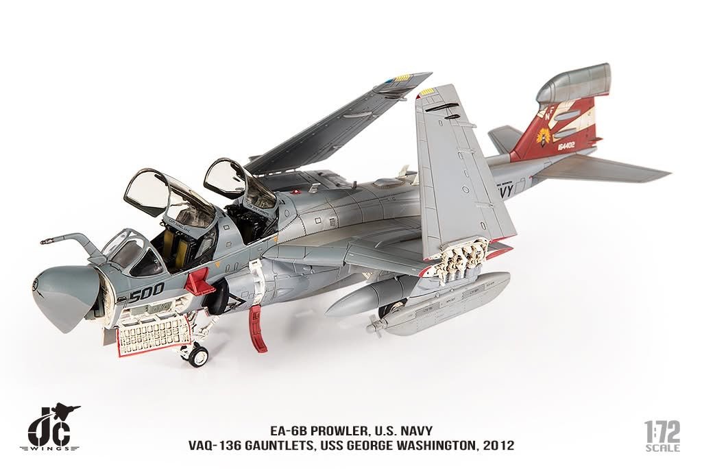 Pre - Order JC Wings JCW - 72 - EA6B - 007 1:72 EA - 6B Prowler ﻿U.S. NAVY VAQ - 136 Gauntlets,USS George Washington,2012