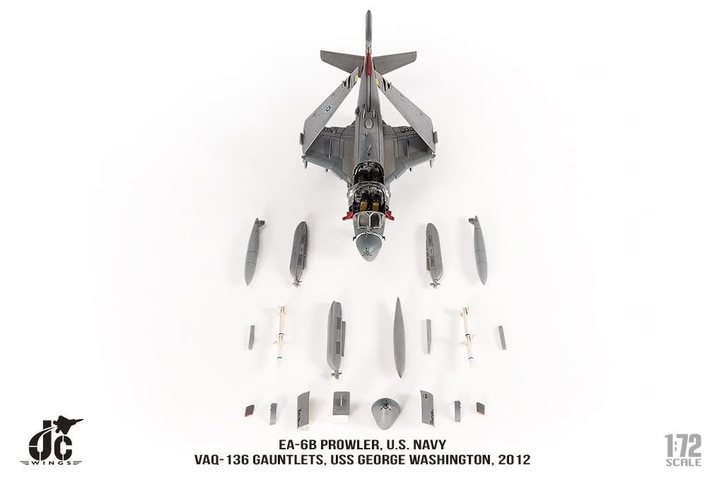 Pre - Order JC Wings JCW - 72 - EA6B - 007 1:72 EA - 6B Prowler ﻿U.S. NAVY VAQ - 136 Gauntlets,USS George Washington,2012