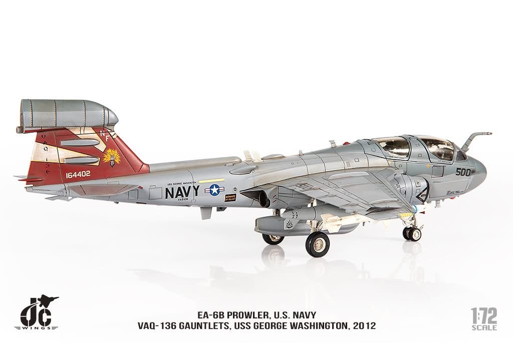 Pre - Order JC Wings JCW - 72 - EA6B - 007 1:72 EA - 6B Prowler ﻿U.S. NAVY VAQ - 136 Gauntlets,USS George Washington,2012
