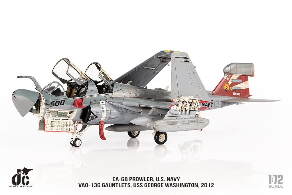 Pre - Order JC Wings JCW - 72 - EA6B - 007 1:72 EA - 6B Prowler ﻿U.S. NAVY VAQ - 136 Gauntlets,USS George Washington,2012