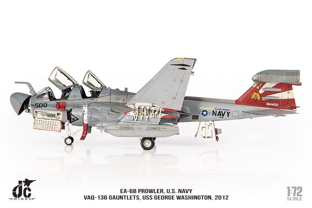 Pre - Order JC Wings JCW - 72 - EA6B - 007 1:72 EA - 6B Prowler ﻿U.S. NAVY VAQ - 136 Gauntlets,USS George Washington,2012