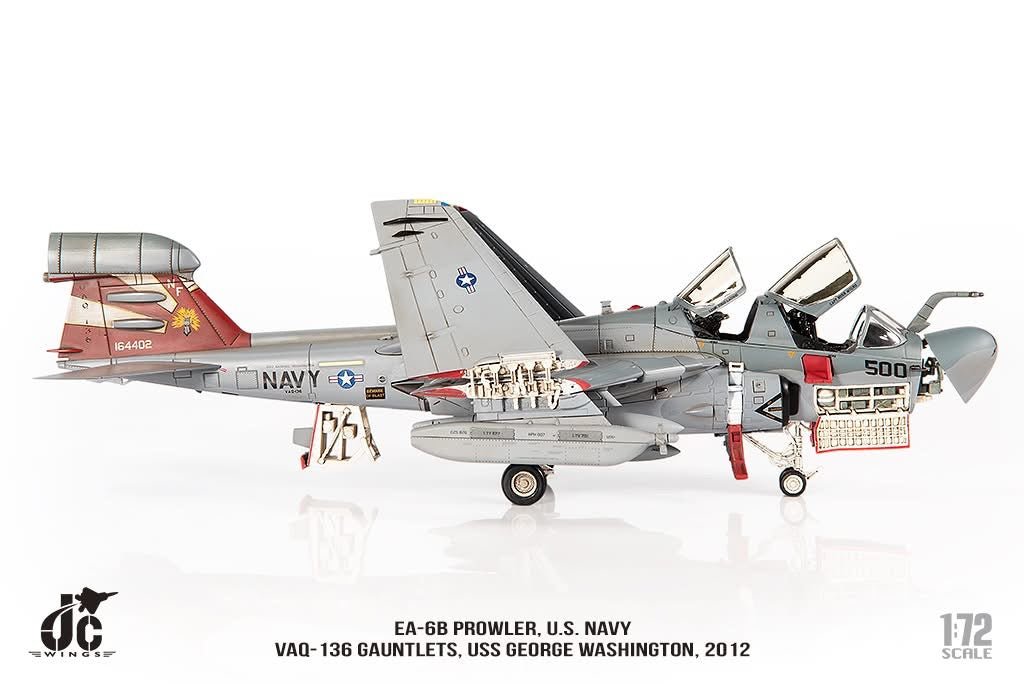 Pre - Order JC Wings JCW - 72 - EA6B - 007 1:72 EA - 6B Prowler ﻿U.S. NAVY VAQ - 136 Gauntlets,USS George Washington,2012