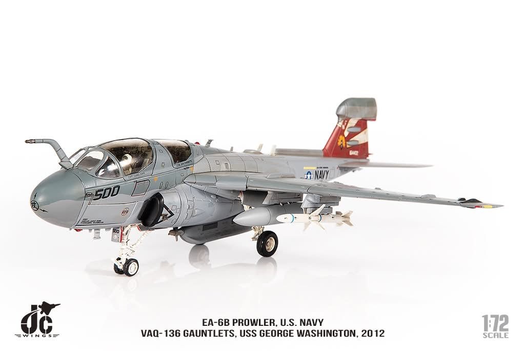 Pre - Order JC Wings JCW - 72 - EA6B - 007 1:72 EA - 6B Prowler ﻿U.S. NAVY VAQ - 136 Gauntlets,USS George Washington,2012