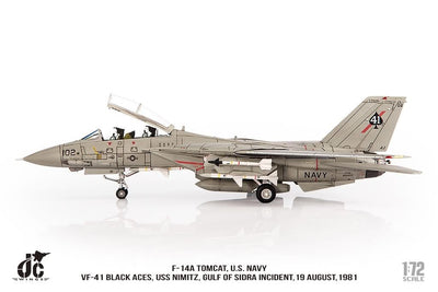 Pre - Order JC Wings JCW - 72 - F14 - 017 1:72 F - 14A Tomcat ﻿U.S. NAVY VF - 41 Black Aces, USS Nimitz, Gulf of Sidra incident, 19 August,1981