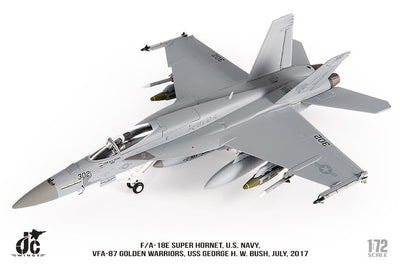 Pre - Order JC Wings JCW - 72 - F18 - 021 1:72 F/A - 18E Super Hornet ﻿U.S. NAVY VFA - 87 Golden Warriors, USS George H. W. Bush,July,2017