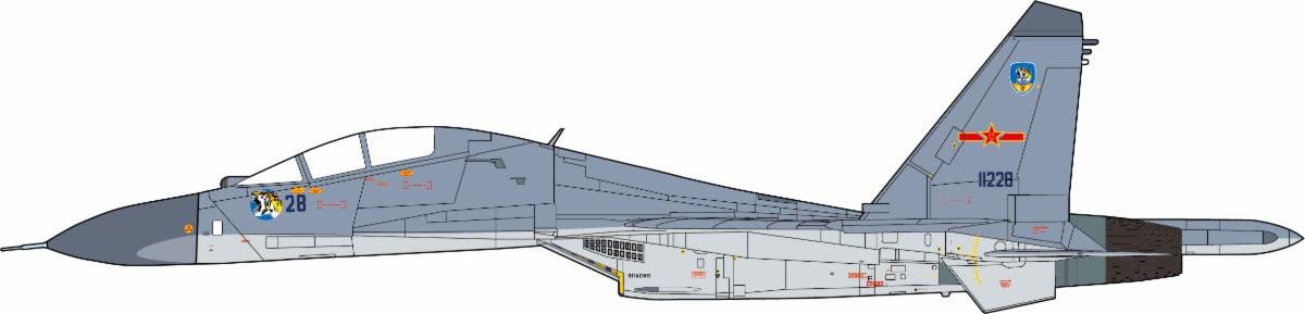 JC Wings JCW-72-SU27-013 1:72 SU-27UBK Flanker PLAAF, 1st Fighter – MTS ...