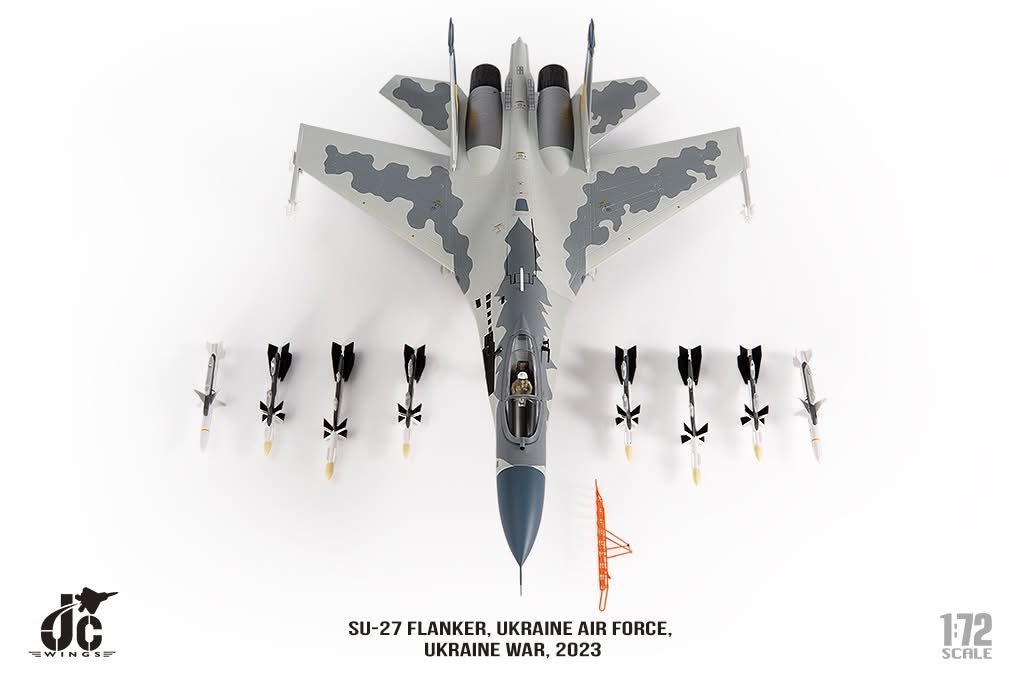 Pre - Order JC Wings JCW - 72 - SU27 - 016 1:72 SU - 27 Flanker ﻿Ukraine Air Force, Ukraine War,2023