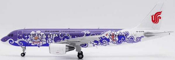 Pre - Order JC Wings LH2358 1:200 Air China Airbus A320 "Purple Peony" Reg: B - 2376