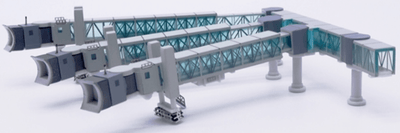 Pre - Order JC Wings LH4393 1:400 Air Passenger Bridge for A380 (Green) - 1 per set