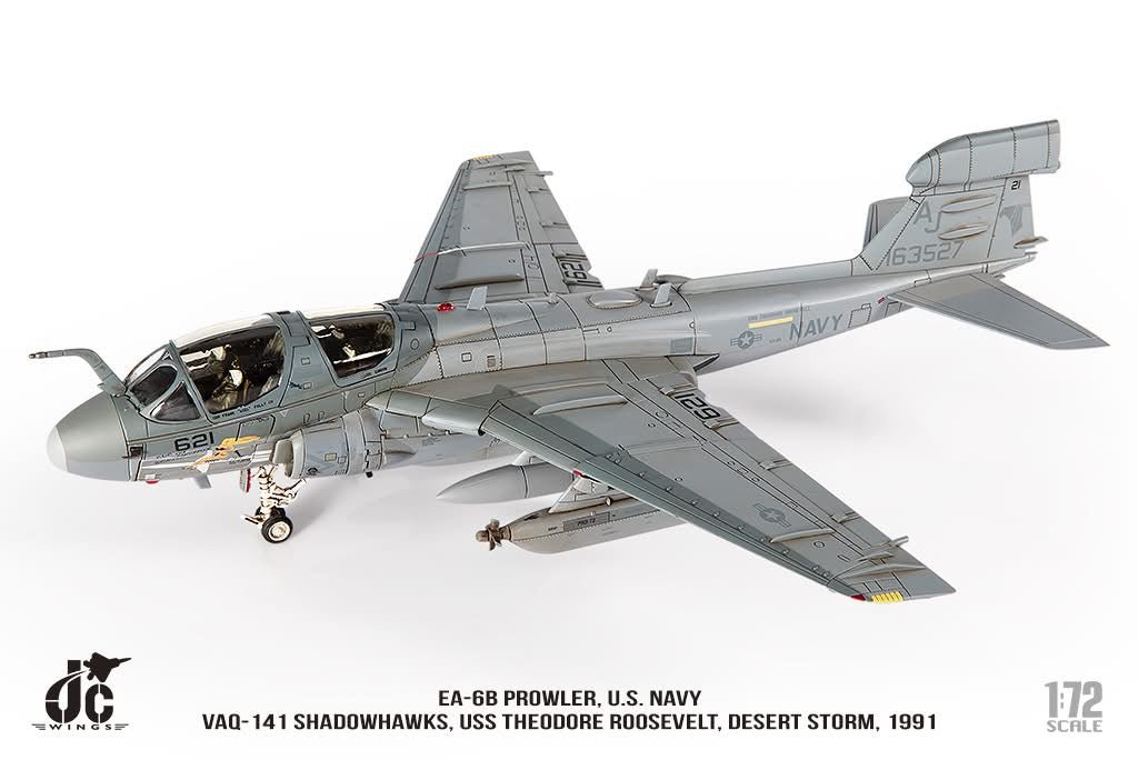 Pre - Order JC Wings Military JCW - 72 - EA6B - 010 1:72 EA - 6B Prowler U.S. NAVY VAQ - 141 Shadowhawks, Desert Storm, 1991