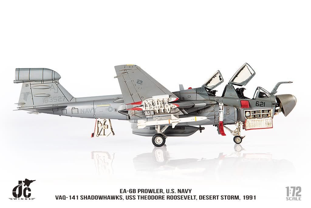 Pre - Order JC Wings Military JCW - 72 - EA6B - 010 1:72 EA - 6B Prowler U.S. NAVY VAQ - 141 Shadowhawks, Desert Storm, 1991