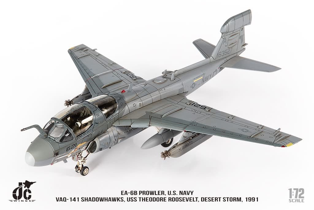 Pre - Order JC Wings Military JCW - 72 - EA6B - 010 1:72 EA - 6B Prowler U.S. NAVY VAQ - 141 Shadowhawks, Desert Storm, 1991