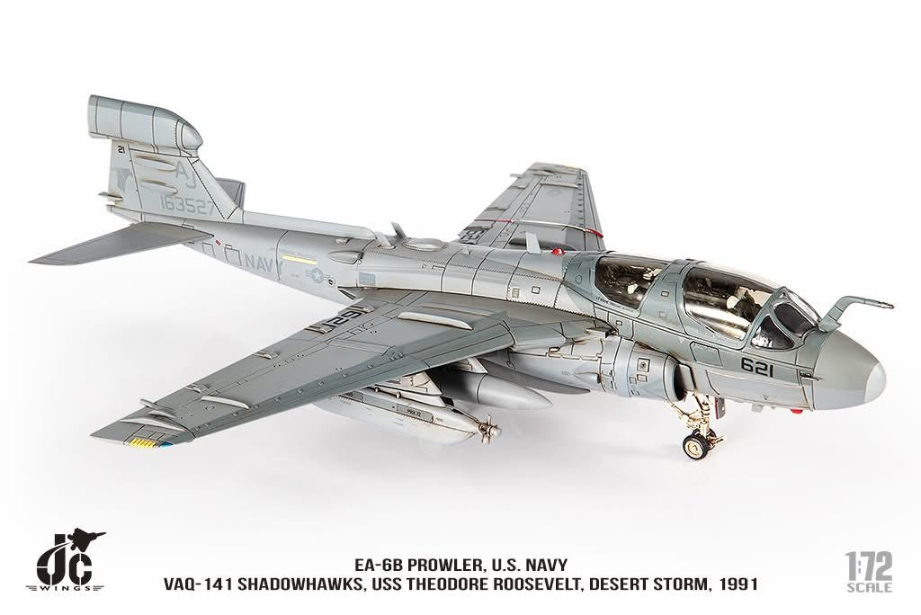Pre - Order JC Wings Military JCW - 72 - EA6B - 010 1:72 EA - 6B Prowler U.S. NAVY VAQ - 141 Shadowhawks, Desert Storm, 1991