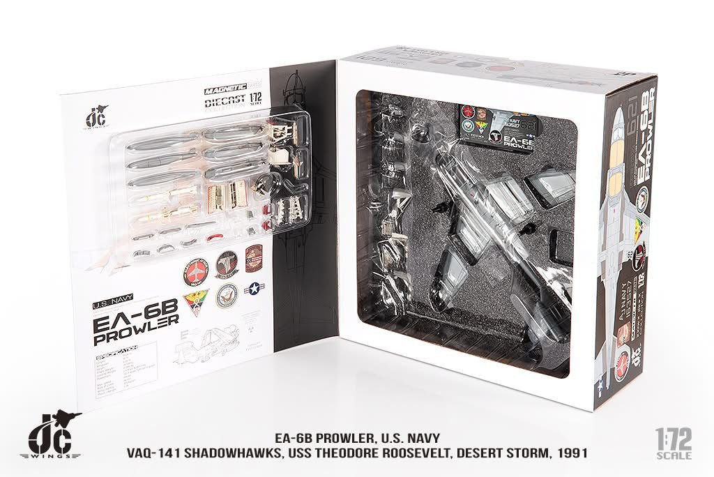 Pre - Order JC Wings Military JCW - 72 - EA6B - 010 1:72 EA - 6B Prowler U.S. NAVY VAQ - 141 Shadowhawks, Desert Storm, 1991