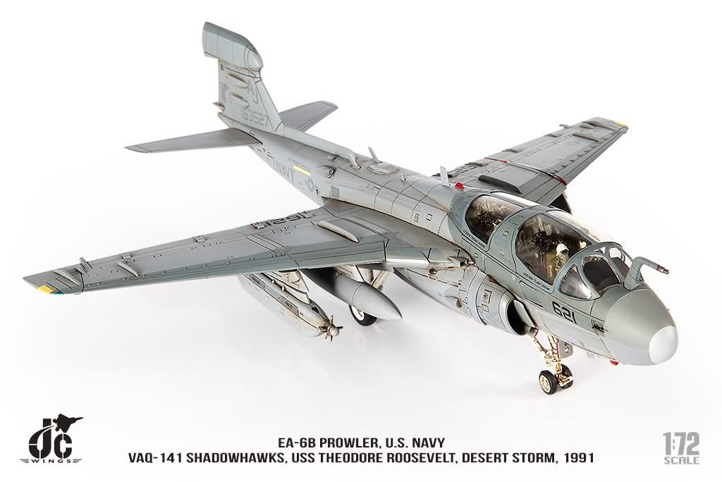 Pre - Order JC Wings Military JCW - 72 - EA6B - 010 1:72 EA - 6B Prowler U.S. NAVY VAQ - 141 Shadowhawks, Desert Storm, 1991