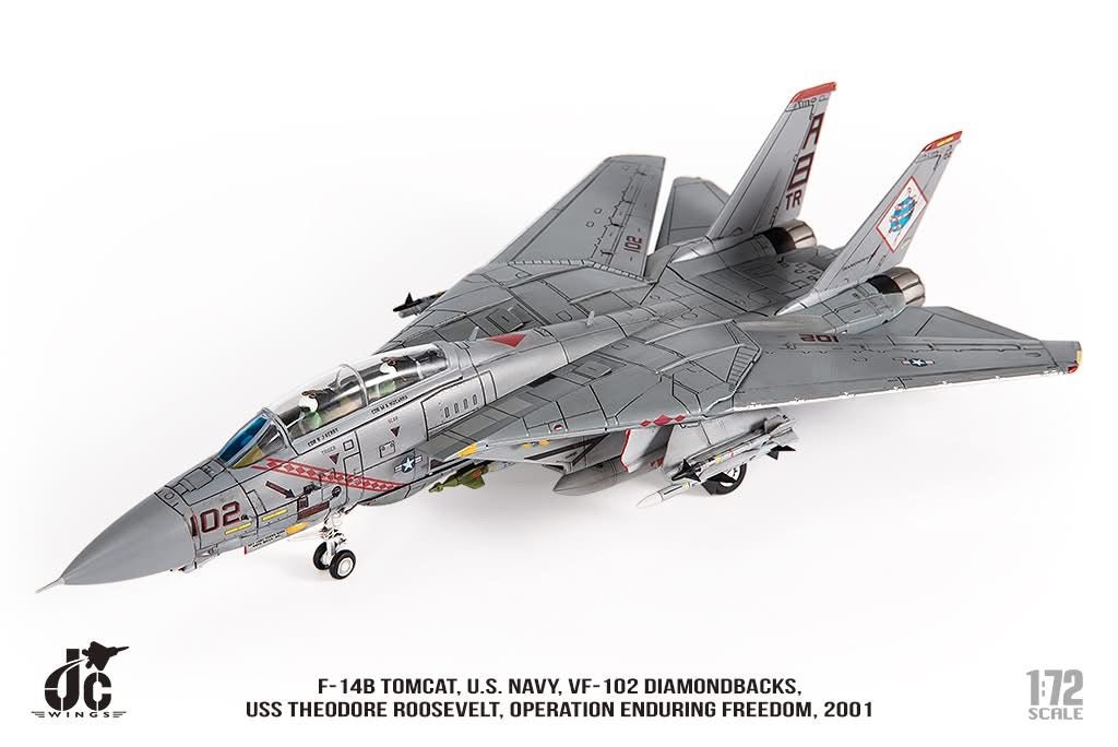 Pre - Order JC Wings Military JCW - 72 - F14 - 024 1:72 F - 14B Tomcat U.S. NAVY VF - 102 Diamondbacks, Operation Enduring Freedom, 2001