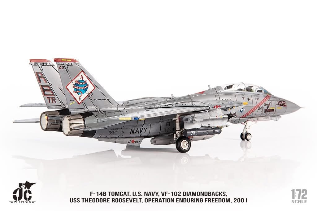 Pre - Order JC Wings Military JCW - 72 - F14 - 024 1:72 F - 14B Tomcat U.S. NAVY VF - 102 Diamondbacks, Operation Enduring Freedom, 2001