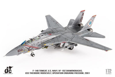 Pre - Order JC Wings Military JCW - 72 - F14 - 024 1:72 F - 14B Tomcat U.S. NAVY VF - 102 Diamondbacks, Operation Enduring Freedom, 2001