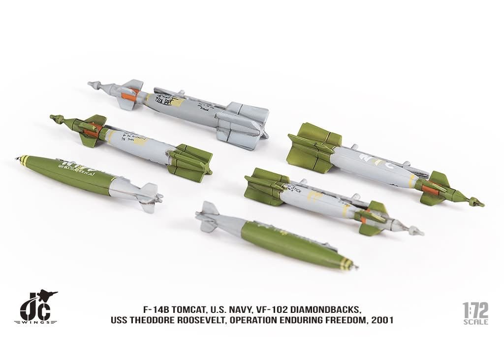 Pre - Order JC Wings Military JCW - 72 - F14 - 024 1:72 F - 14B Tomcat U.S. NAVY VF - 102 Diamondbacks, Operation Enduring Freedom, 2001