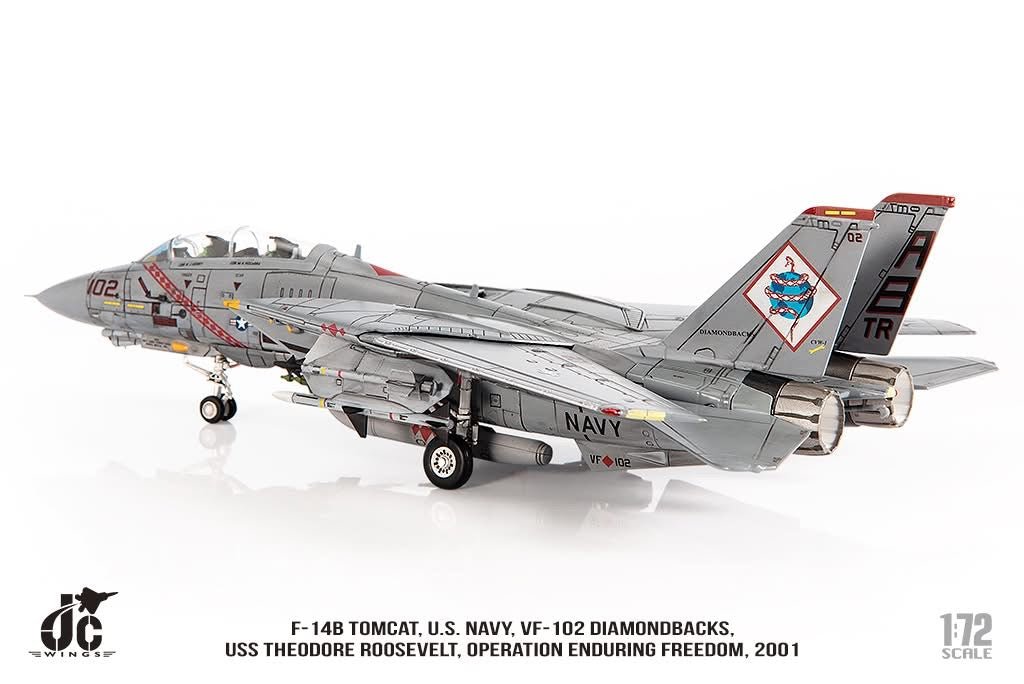 Pre - Order JC Wings Military JCW - 72 - F14 - 024 1:72 F - 14B Tomcat U.S. NAVY VF - 102 Diamondbacks, Operation Enduring Freedom, 2001
