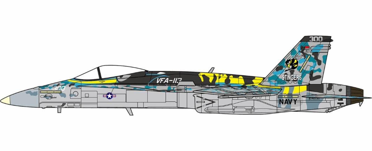 Pre - Order JC Wings Military JCW - 72 - F18 - 020 1:72 F/A - 18C Hornet U.S. NAVY VFA - 113 Stingers, 2011