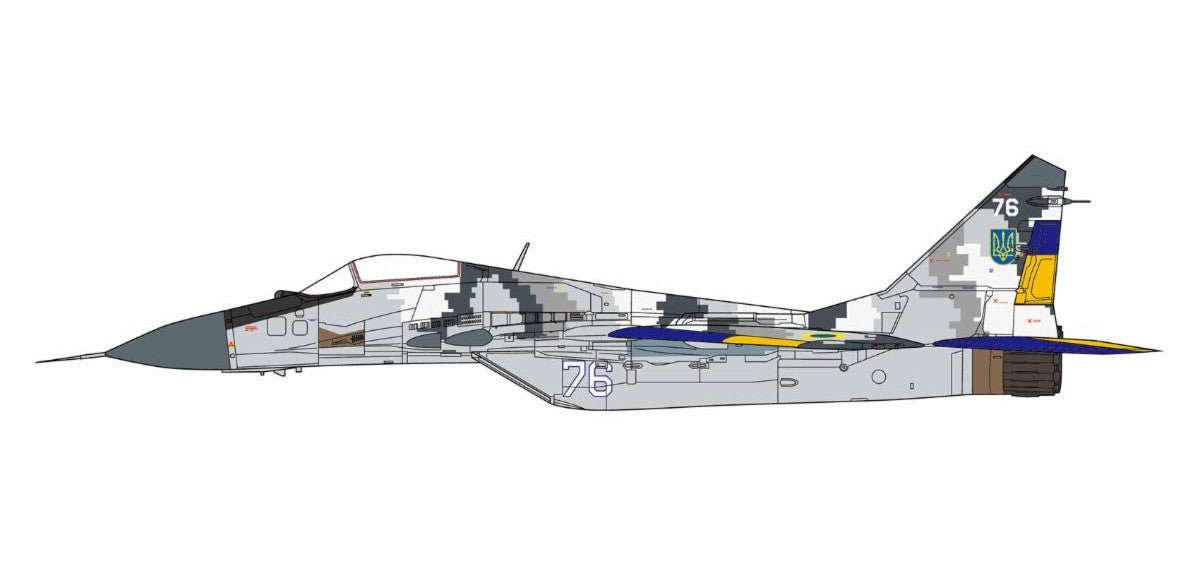 Pre-Order JC Wings Military JCW-72-MG29-017 1:72 MiG-29 Fulcrum Ukraine Air Force, 114th Tactical Aviation Brigade, 2023