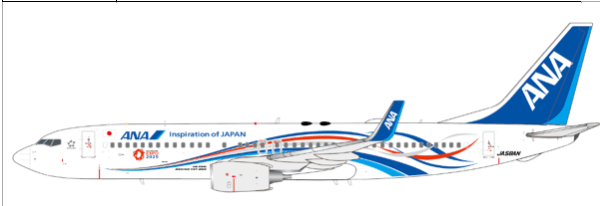 Pre - Order JC Wings SA2105A 1:200 All Nippon Airways Boeing 737 - 800 "Expo 2025" Reg: JA58AN "Flaps Down"