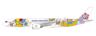 Pre - Order JC Wings SA2109A 1:200 China Airlines Airbus A350 - 900XWB "Pikachu Jet" Reg: B - 18916 "Flaps Down"