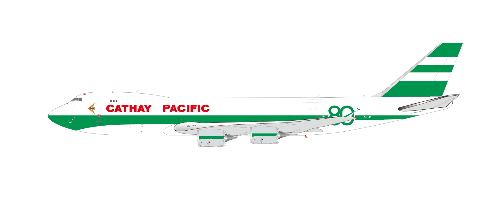 Pre - Order JC Wings SA2117 1:200 Cathay Pacific Boeing 747 - 8F "80th Anniversary" B - LJE