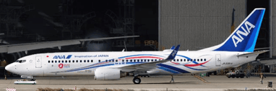 Pre - Order JC Wings SA4084 1:400 All Nippon Airways Boeing 737 - 800 "Expo 2025" Reg: JA58AN