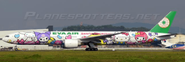 Pre - Order JC Wings SA4087 1:400 Eva Air Boeing 777 - 300ER "Lolly Jet" Reg: B - 16740