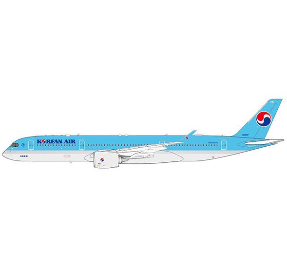 Pre-Order JC Wings SA4091A 1:400 Korean Air Airbus A350-900XWB "Flaps Down" Reg: HL8597