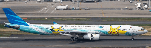 Pre - Order JC Wings SA4096 1:400 Garuda Indonesia Airbus A330 - 300 "Pikachu" Reg: PK - GPY