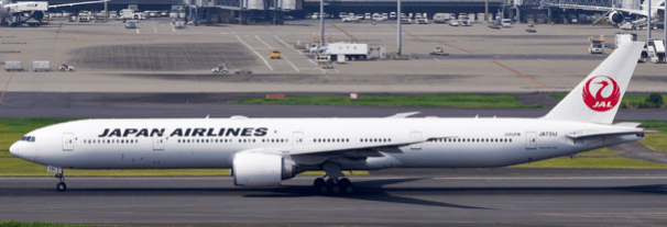 Pre - Order JC Wings SA4104A 1:400 Japan Airlines Boeing 777 - 300ER "Last Flight" Reg: JA731J "Flaps Down"
