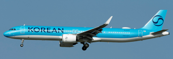 Pre - Order JC Wings SA4106 1:400 Korean Air Airbus A321NEO "NC" Reg: HL8509