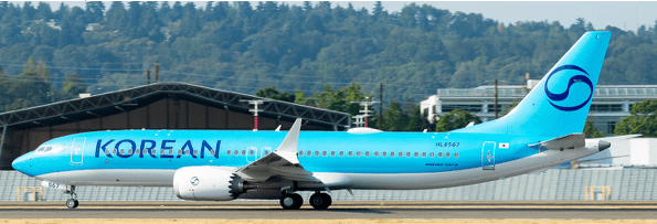 Pre - Order JC Wings SA4108 1:400 Korean Air Boeing 737 MAX 8 "NC" Reg: HL8567