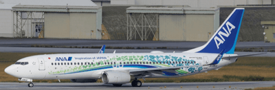 Pre - Order JC Wings SA4112 1:400 All Nippon Airways Boeing 737 - 800 "Furusato Jet" Reg: JA58AN