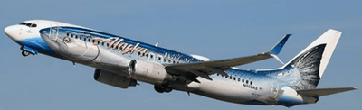 Pre - Order JC Wings SA4ASA026 1:400 Alaska Airlines Boeing 737 - 800 "Salmon Thirty Salmon"